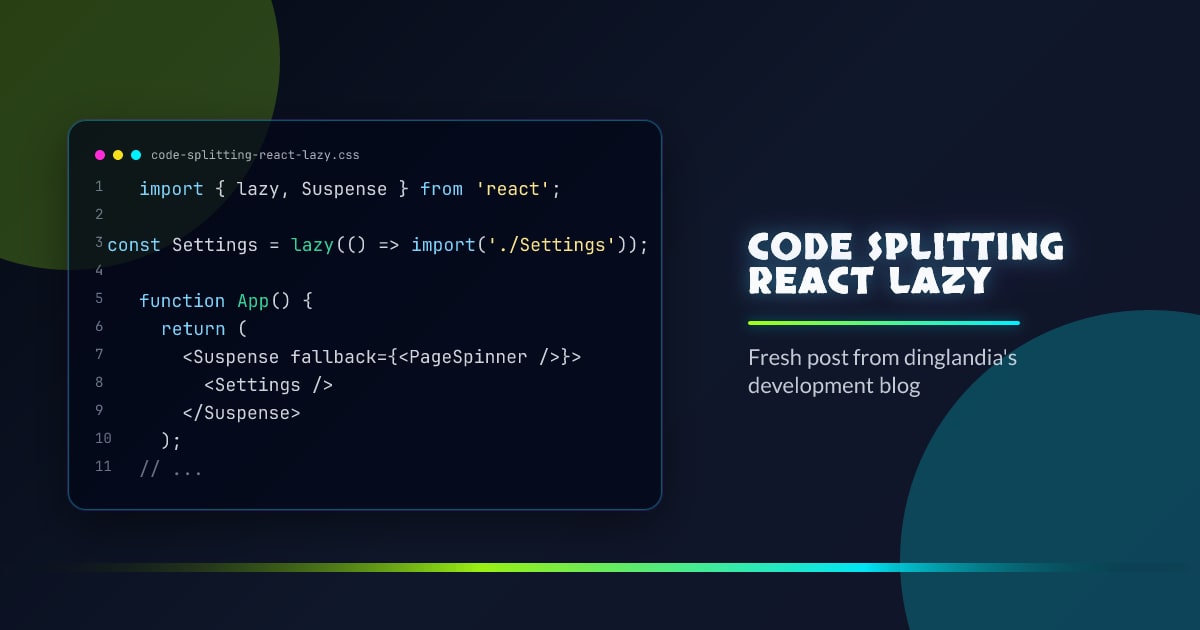 Code Splitting with React.lazy