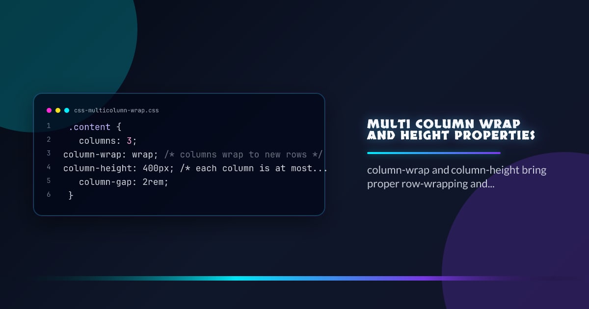 Multi-Column Wrap and Height Properties thumbnail