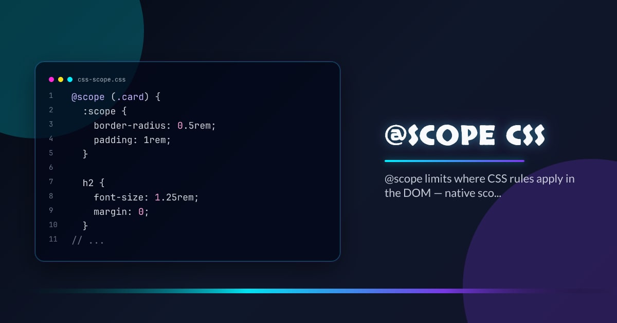 @scope CSS thumbnail