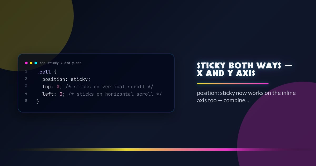 Sticky Both Ways — X and Y Axis thumbnail