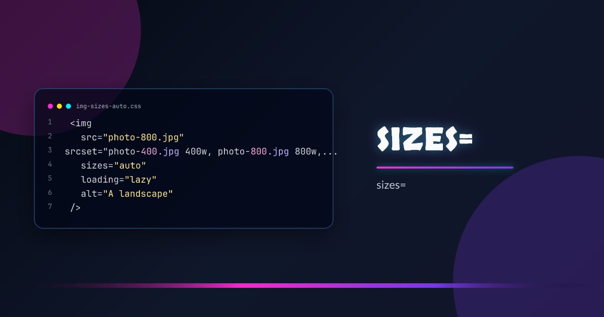 sizes="auto" on Images thumbnail