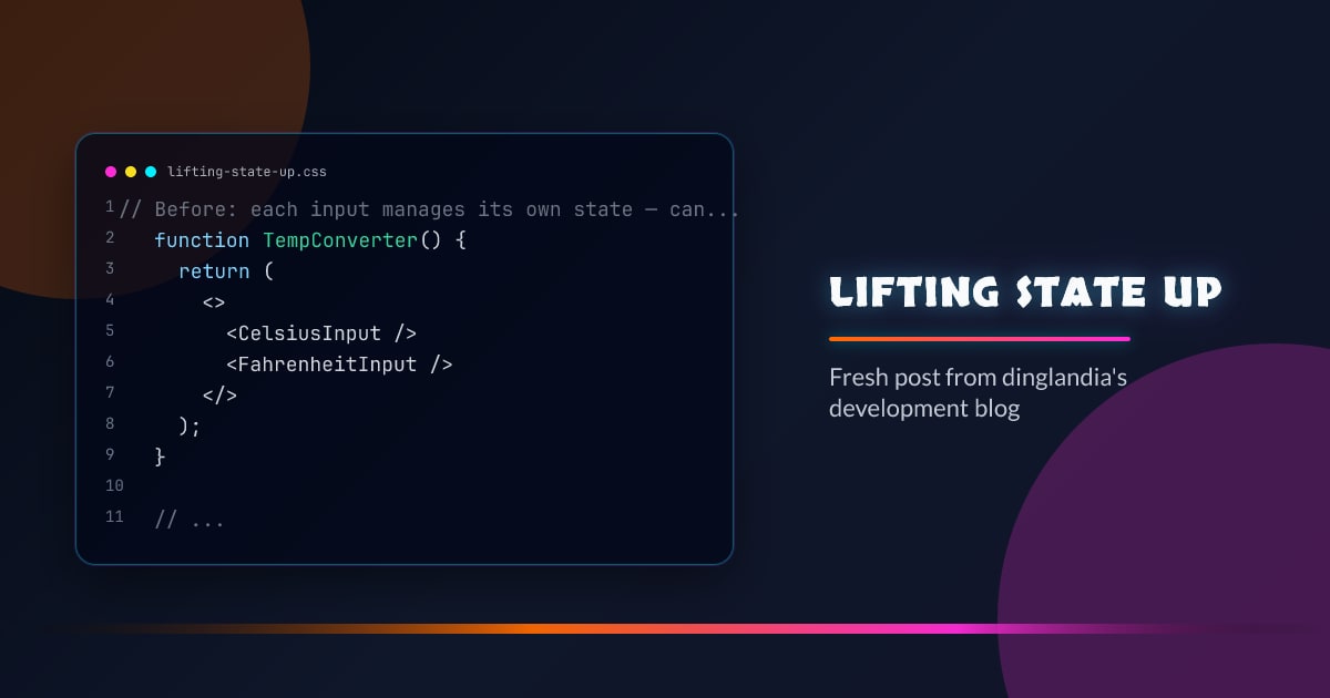Lifting State Up — Trade-offs