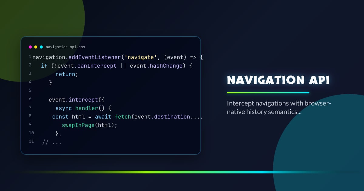 Navigation API thumbnail