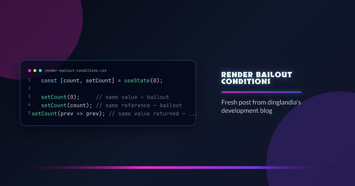 Bailout Conditions in Rendering