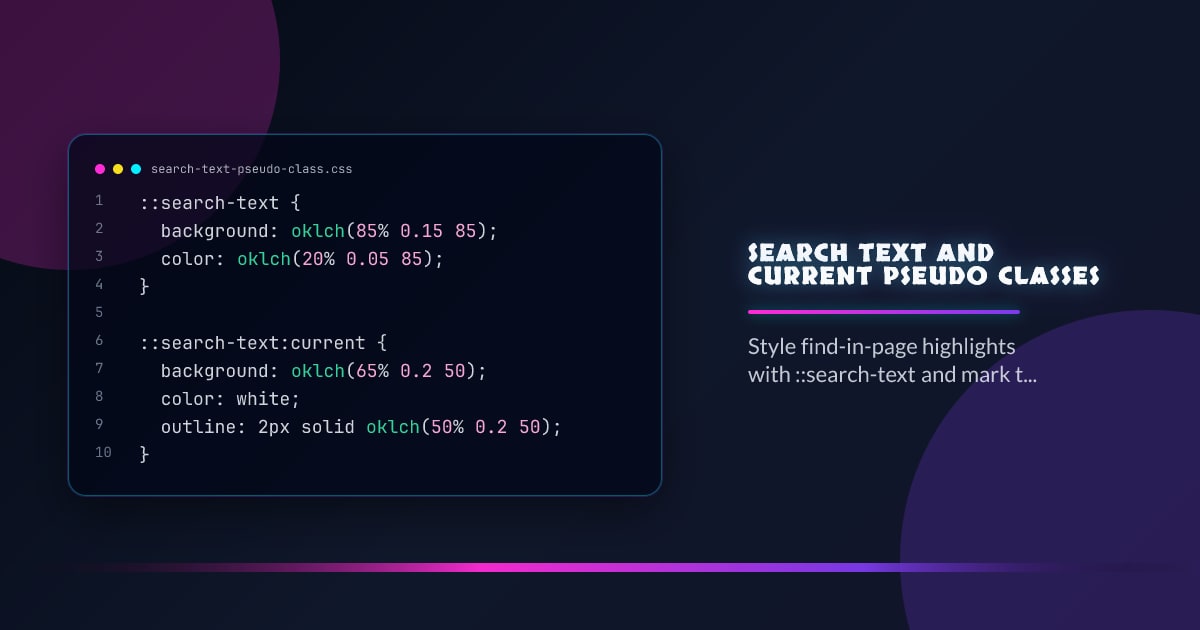 ::search-text and :current Pseudo-Classes thumbnail